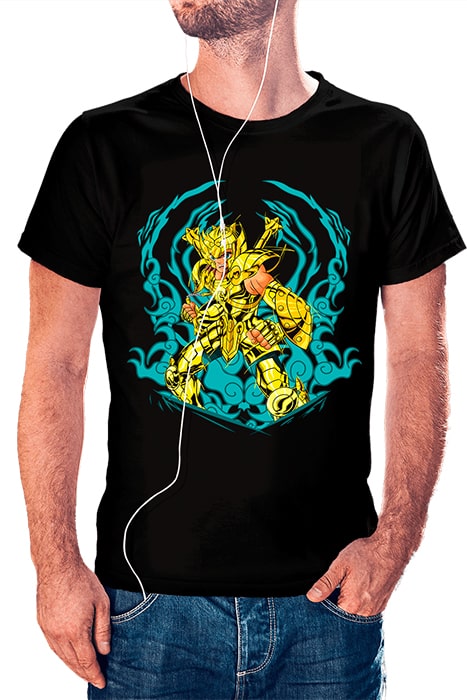 Dohko de Libra con fondo y líneas de sketch