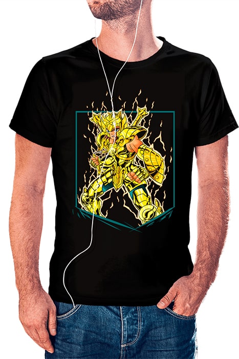 Dohko de Libra con marco recto y efecto de poder