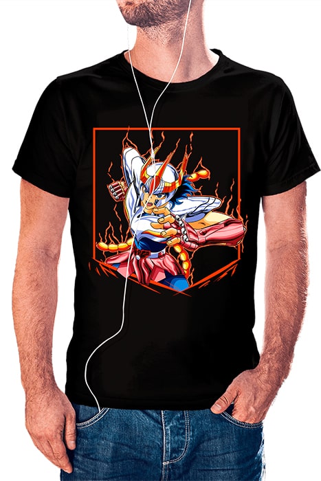 Ikki de Fénix con marco recto y efecto de poder